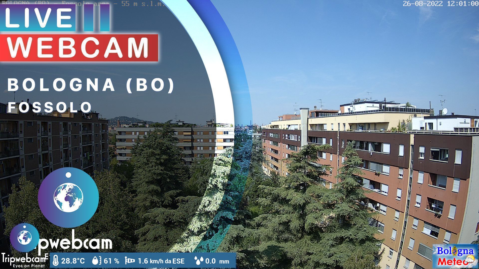 Webcam panoramica con vista su Bologna