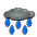 Nuvoloso pioggia forte